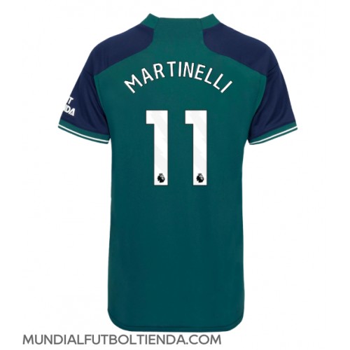 Camiseta Arsenal Gabriel Martinelli #11 Tercera Equipación Replica 2023-24 para mujer mangas cortas